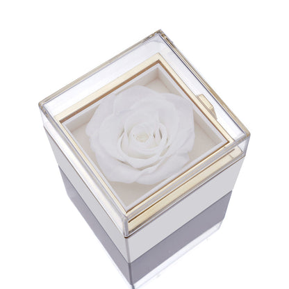 Eternal Rose Box - W/ Engraved Necklace & Real Rose