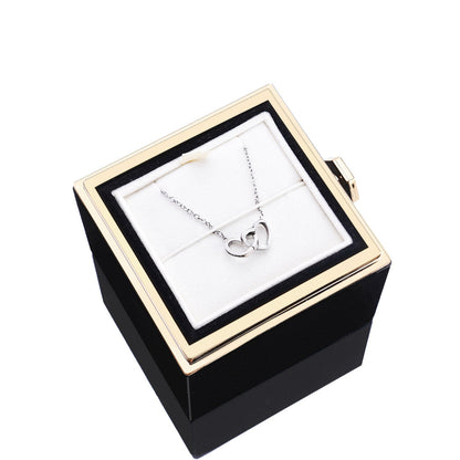 Eternal Rose Box - W/ Engraved Necklace & Real Rose