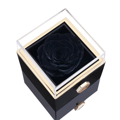 Eternal Rose Box - W/ Engraved Necklace & Real Rose