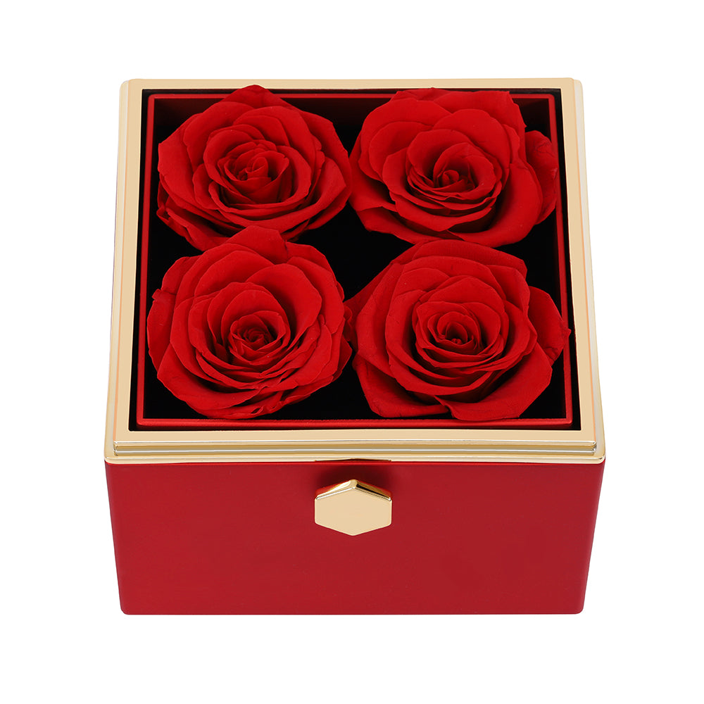 Eternal Rose Box - W/ Engraved Necklace & Real Rose