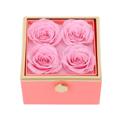 Eternal Rose Box - W/ Engraved Necklace & Real Rose