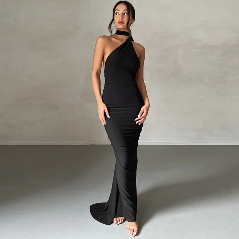 Sonata Oblique Shoulder Maxi Dressinjainja