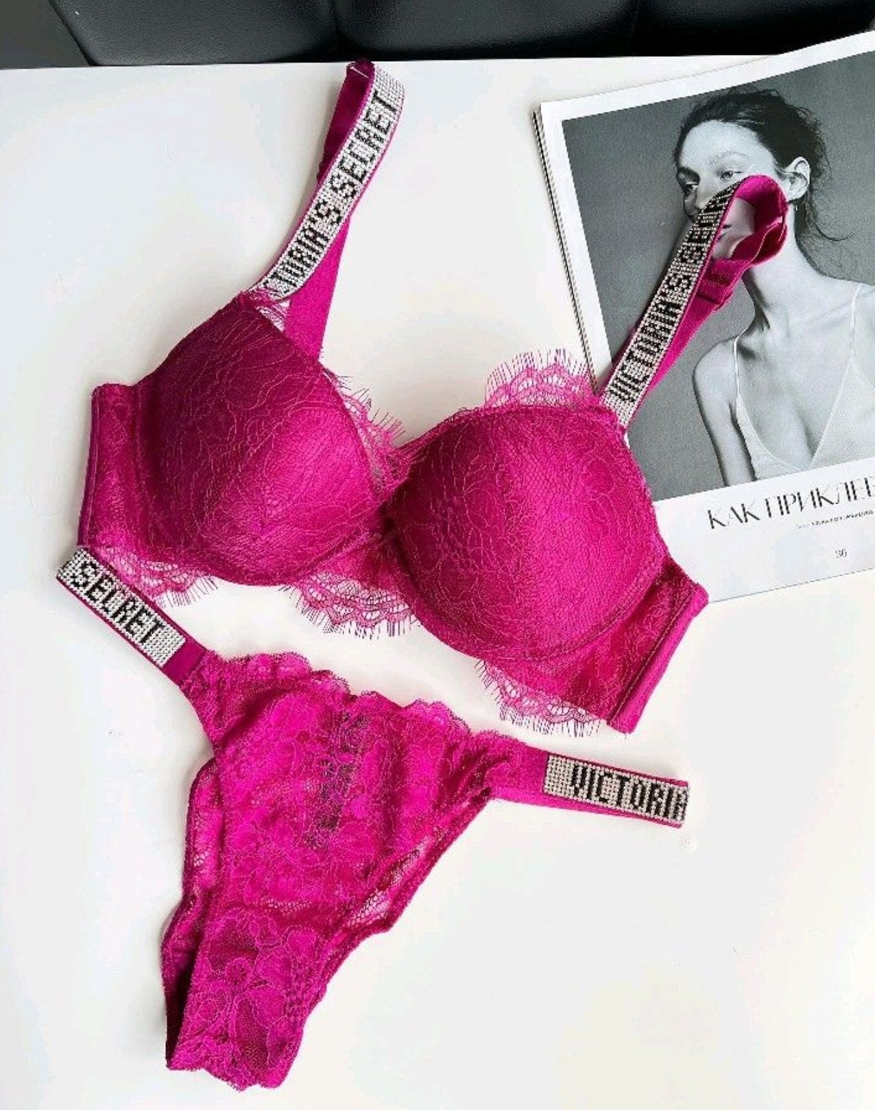 VS Angel's - Lingerie Glitter Strap Setinjainja